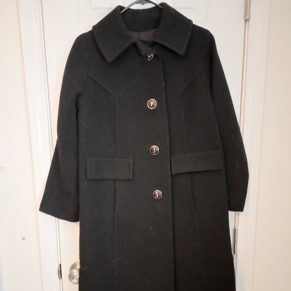vintage 70's structured wool coat